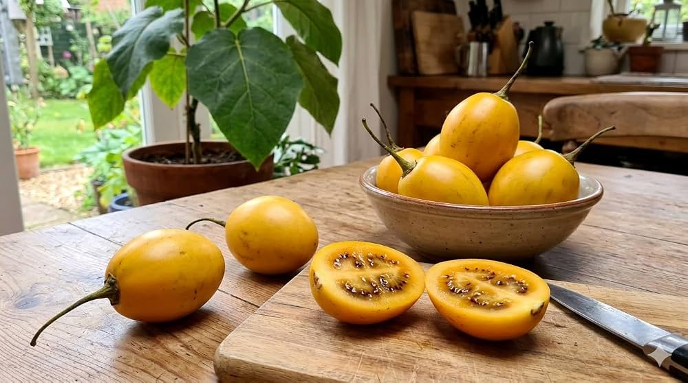 10 Semi di Tamarillo giallo – Semi Freschi, Alta Germinabilità, No-GMO