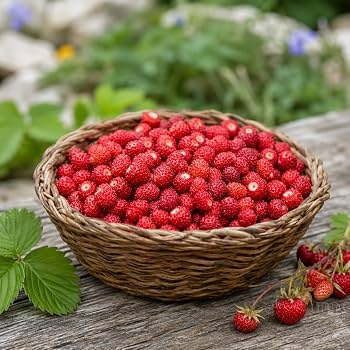 Fragola di Bosco – 10 Semi, Frutti Piccoli, Ombra, Vaso, Facile da Coltivare, Alta Germinabilità, Non-GMO