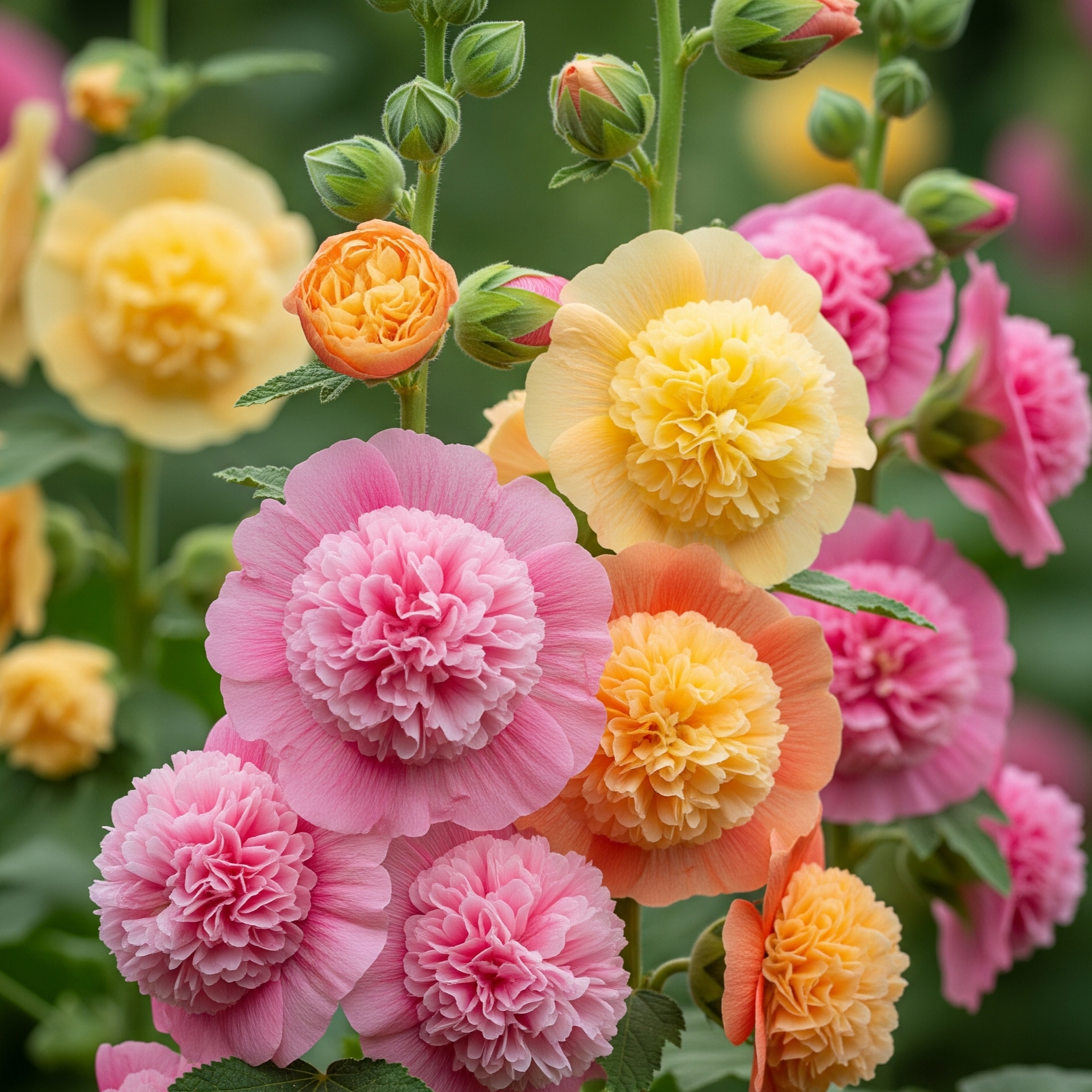 Altea (Malvone) Mix – 30 Semi – Gigante, Rara, Alta Germinabilità, Fiori Grandi, Pianta Ornamentale