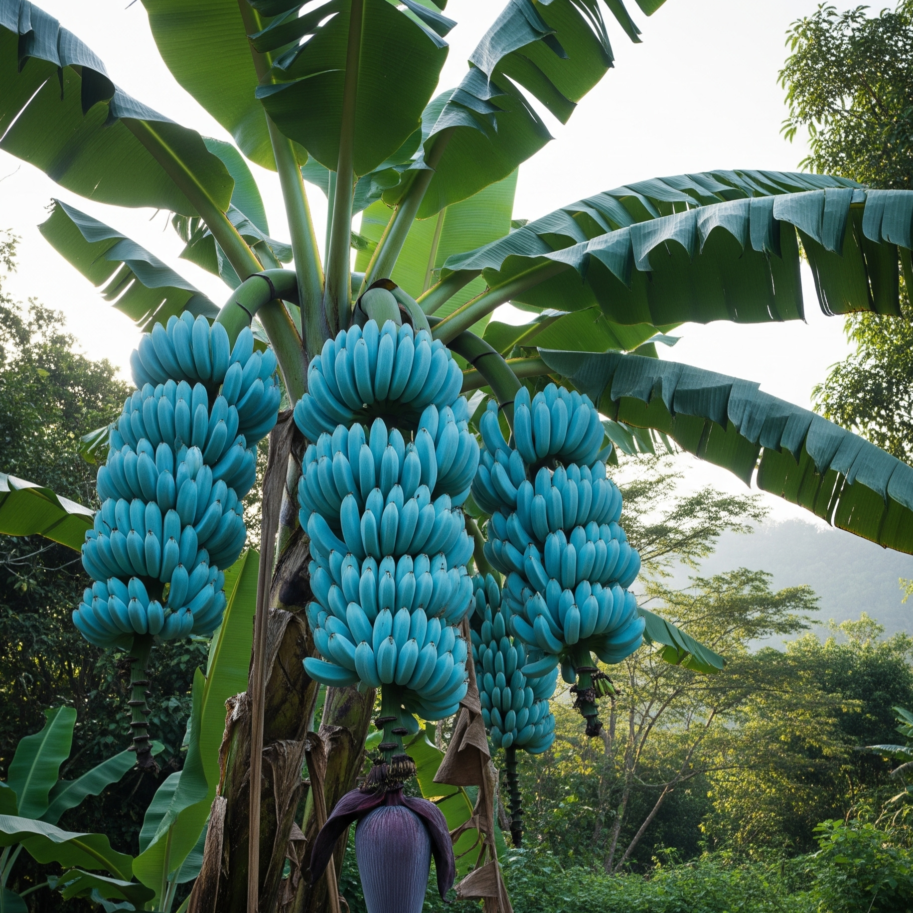 Musa Itinerans Burmese Blu – 10 Semi – Banana Blu Rara, Alta Qualità, Pianta Tropicale, Frutto Decorativo, Non-GMO