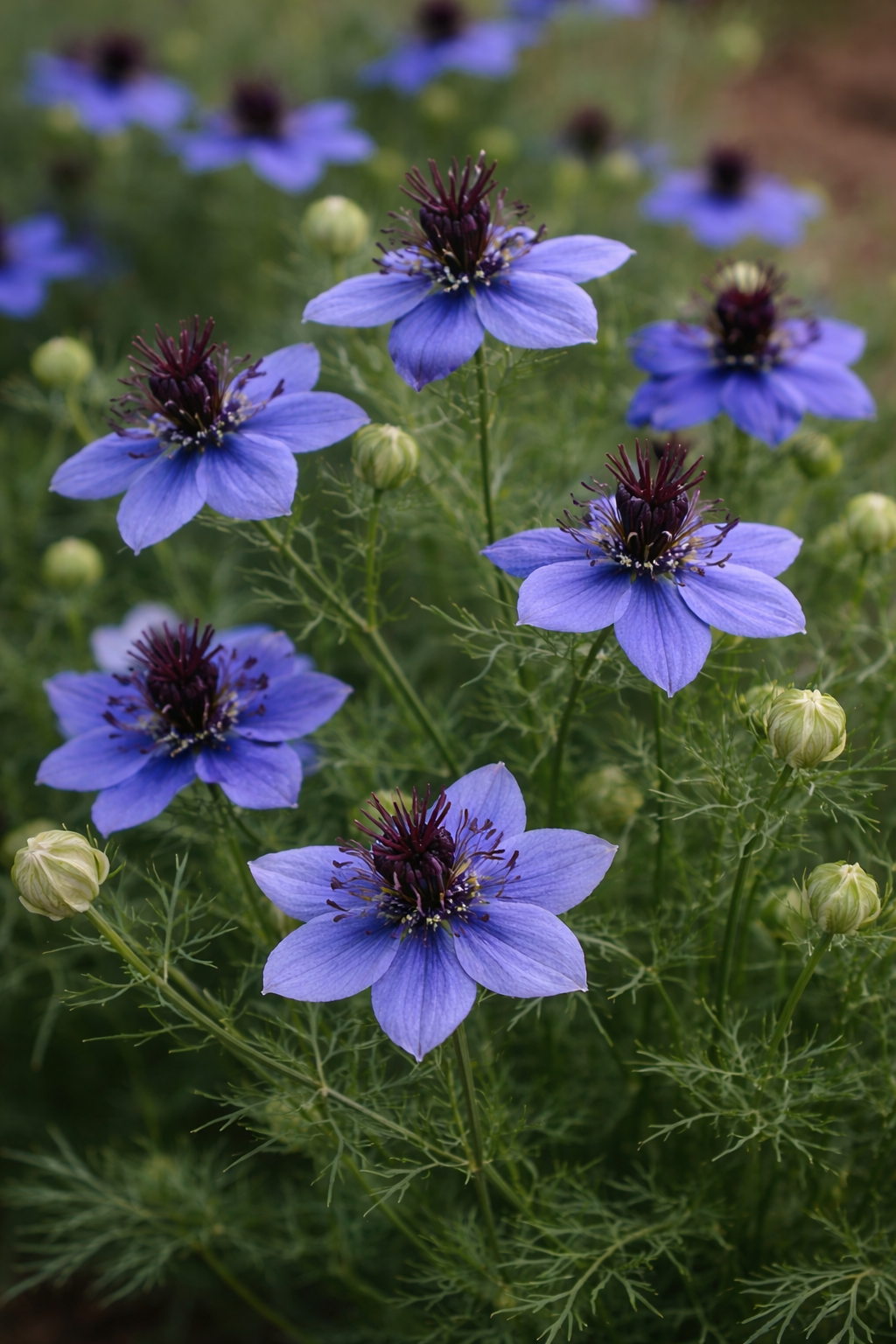 Nigella di Spagna – 10 Semi, Fiori Blu, Insetti, Urbano, Facile da Coltivare, Alta Germinabilità, Non-GMO