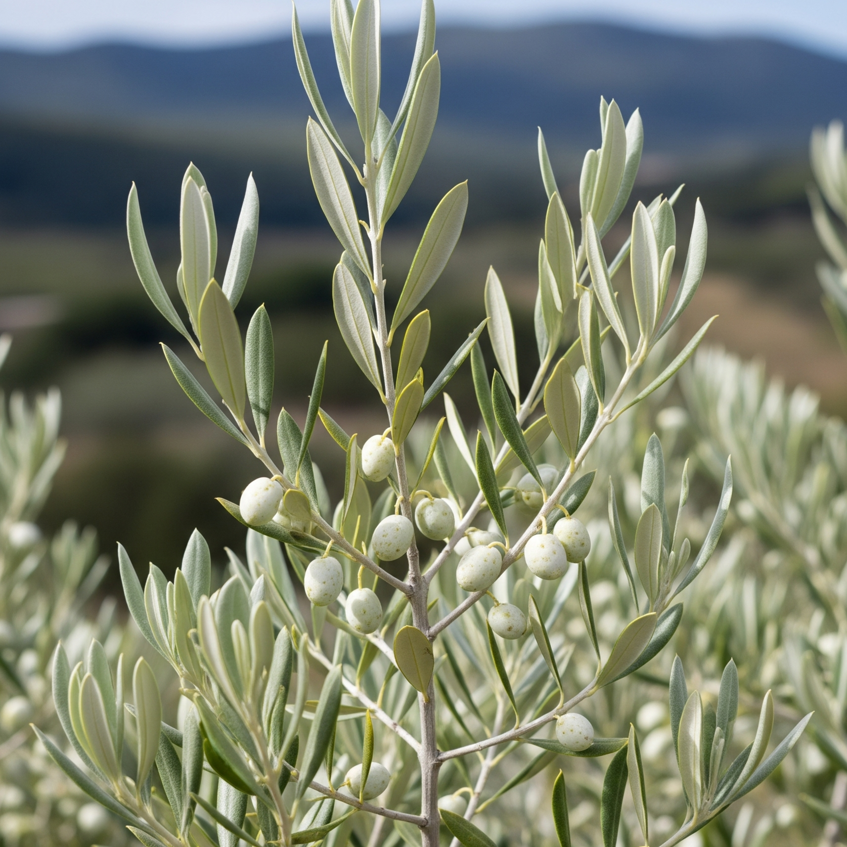 Olivo Bianco Greco Leucolea – 5 Semi Rari – Alta Qualità, Pianta Ornamentale, Olive Bianche, Ideale per Giardino, Non-GMO