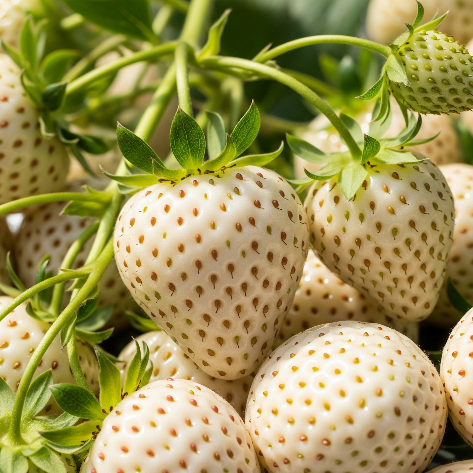 Pineberry Fragola Bianca Ananas – 10 Semi – Pianta Tropicale, Sapore Intenso, Alta Qualità, Non-GMO