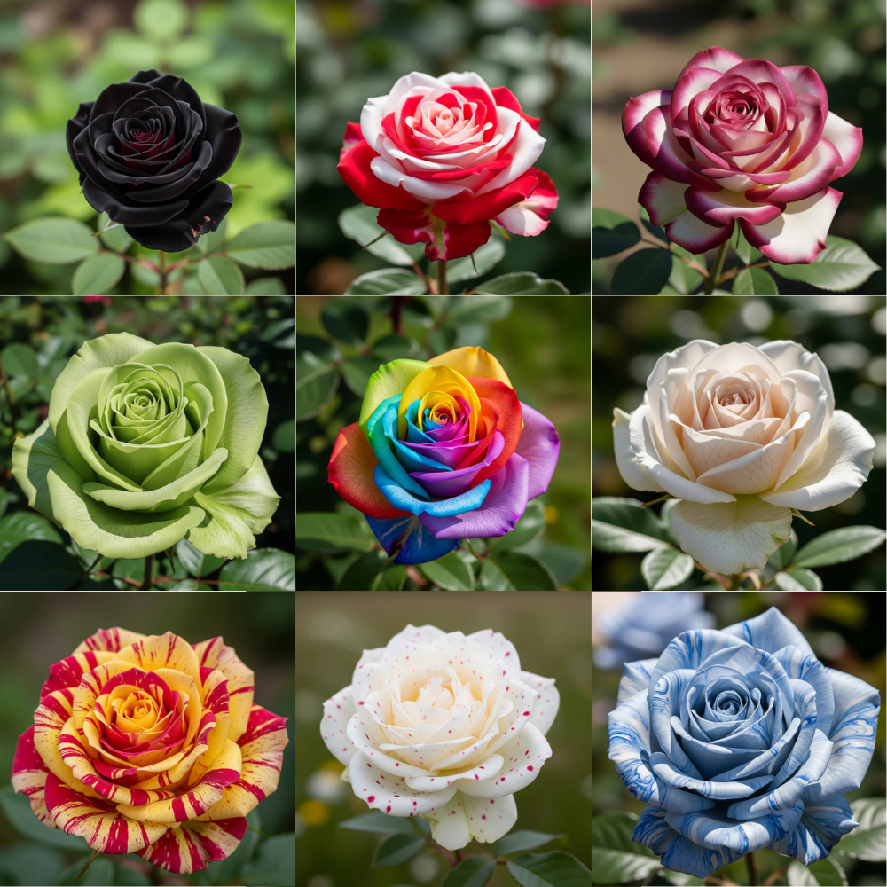 Rosa Mista Esotica – 90 Semi (9 Tipi) – Fiori Perenni Rari, Alta Qualità, Non-GMO, Ideale per Giardino Vario e Decorativo - Botanis - Vendita semi online di piante rare