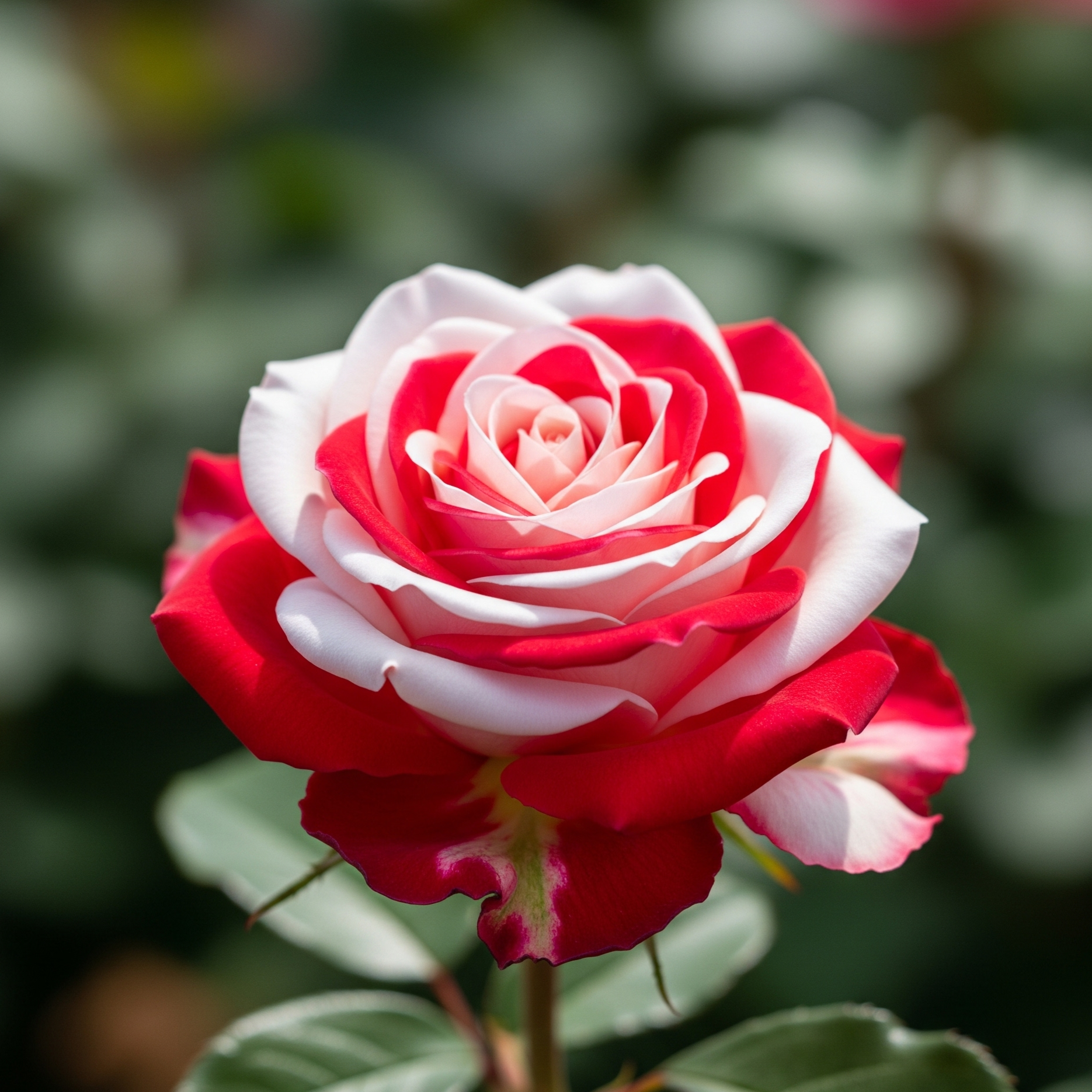 Rose Bicolore Bianco/Rosso – 50 Semi – Fiori Perenni Rari, Esotici, Alta Qualità, Non-GMO

