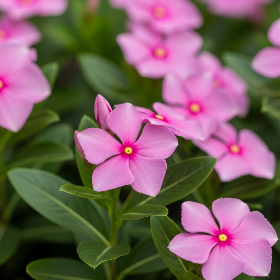 Vinca Nana Rosa – 30 Semi – Spettacolare Annuale, Steli Prostrati, Fiori Tubolosi, 5 Lobi Allungati o Rotondeggianti