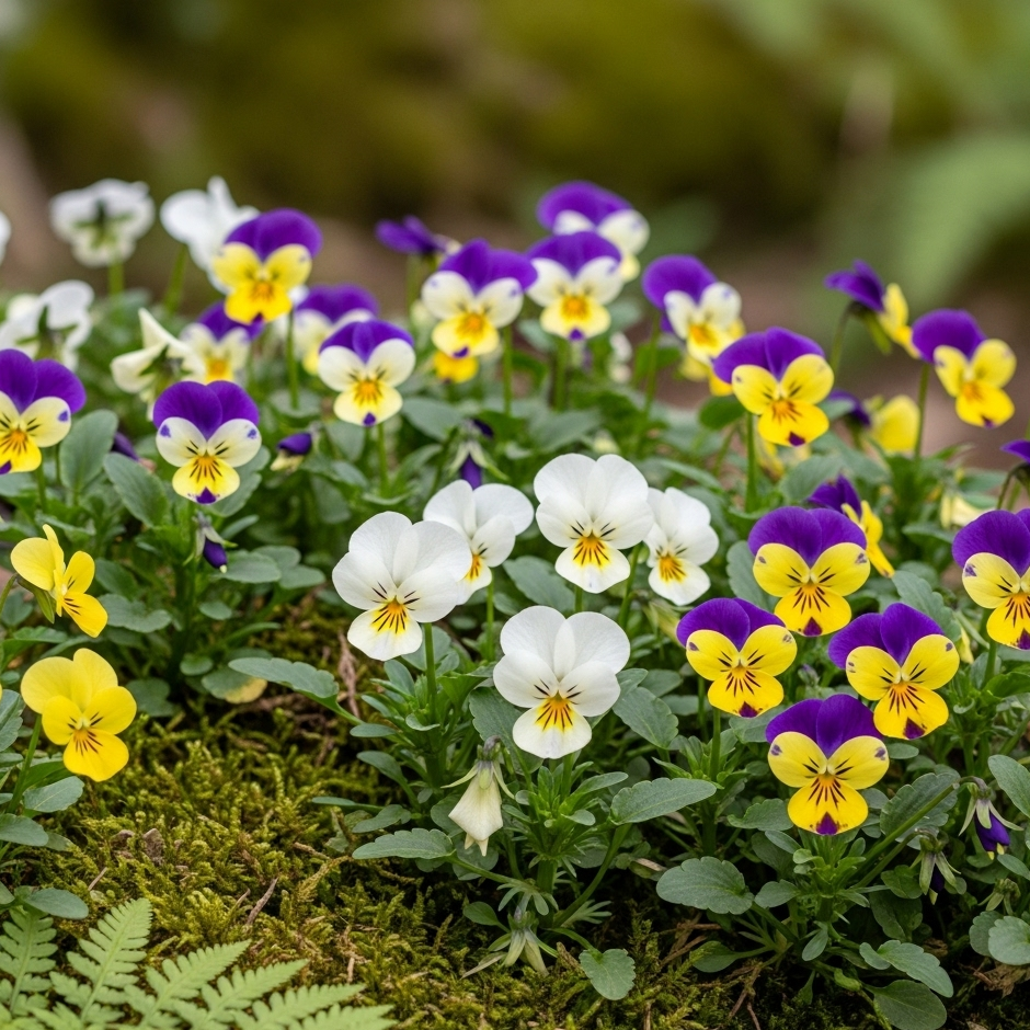 Viola Cornuta Mix – 30 Semi – Biennale, Fiori Colori Vivaci, Aiuole, Bordure Basse, Pianta da Vaso