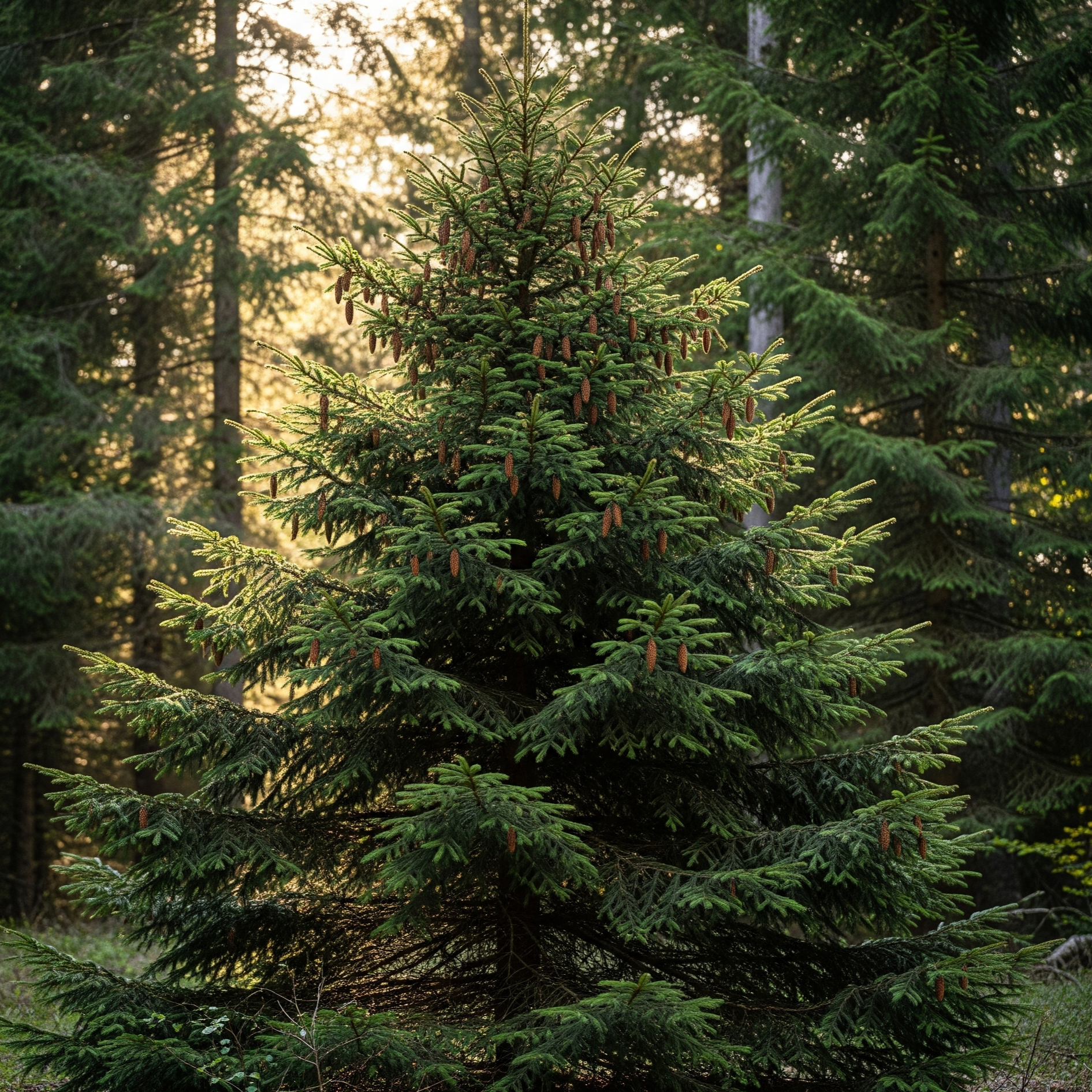 Abete Rosso – 10 Semi, Albero di Natale, Montagna, Parco, Facile da Coltivare, Alta Germinabilità, Non-GMO