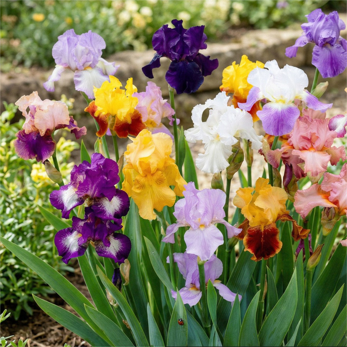 20 Semi di Iris barbata Iris germanica – Semi Freschi, Alta Germinabilità, No-GMO